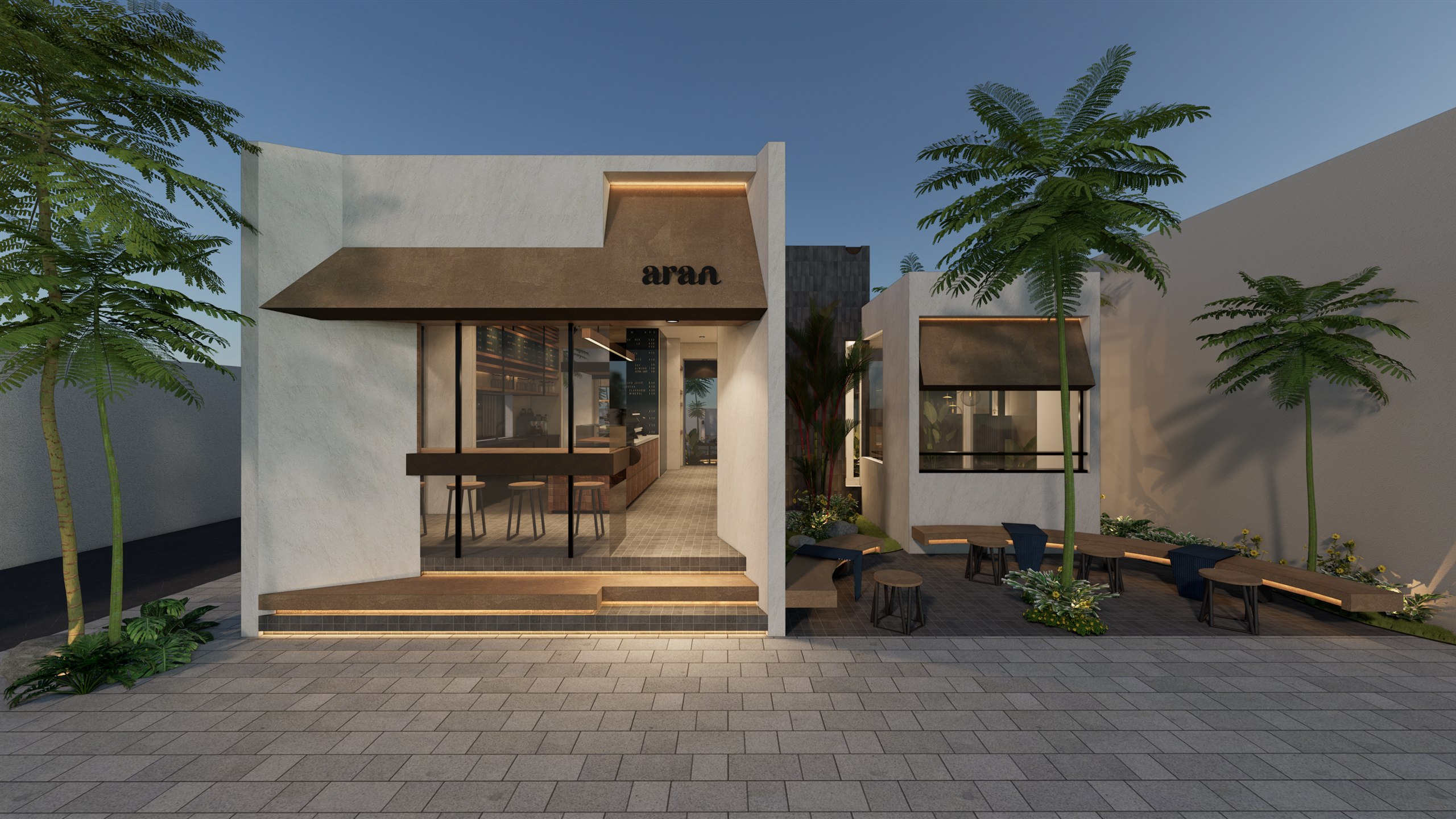 ARAN Cafe exterior concept.